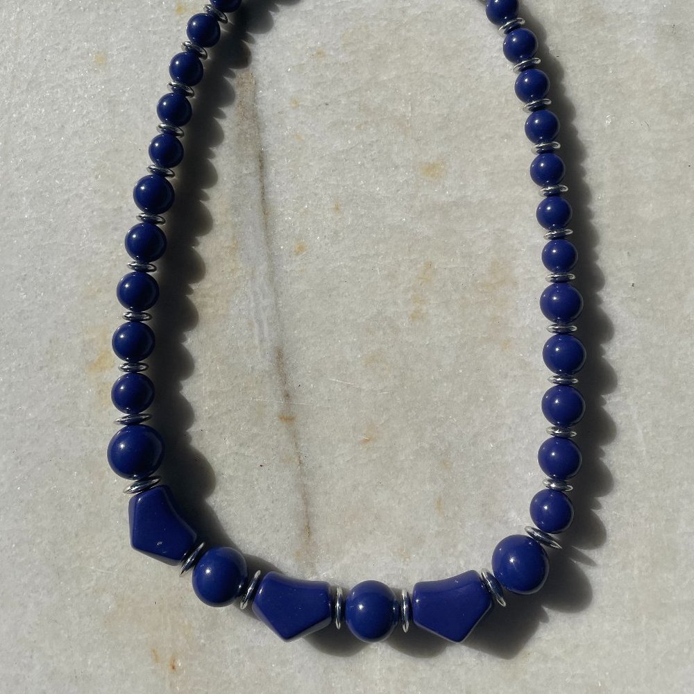 blue necklace